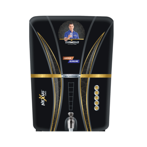 Nexus Diamond Black 12 Ltr RO + UV + UF + TDS CONTROLLER Water Purifier | Water Purifier For Home | Water Purifier Filter For Home | Mineral Water Purifier For Home And Office (Black)