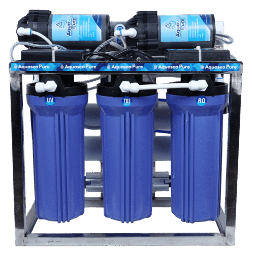 AQUA SEA PURE 25 LPH Commercial RO Water Purifier with Double Pump Purification, TDS Adjuster, Blue And suitable for school, collage,office,home and commercial use Brand: AQUA SEA PURE