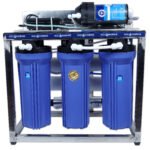 Aqua Marine 25 LPH Commercial RO water purifier RO+ UV+ TDS Adjuster with 150 GPD Single Pump and Double Membrane Purification technology and Fully Automatic Function, Blue