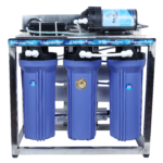 Aqua Sea Pure 25 LPH Commercial RO water purifier RO+ UV+ TDS Adjuster with 150 GPD Single Pump and Double Membrane Purification technology and Fully Automatic Function, Blue