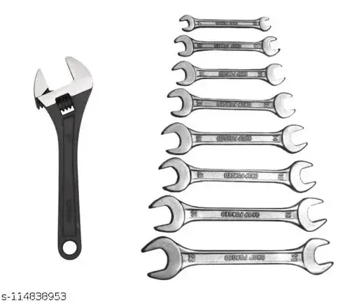 8 INCH ADJUSTABLE WITH 8 PCS DOE SPANNER SET Power & Hand Tools > Hand Tools & Kits