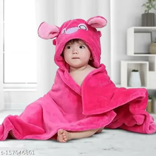 NAMAN New Born Baby Bath Towel All Season Soft Hooded Wrapper Blanket Unisex Pack of 1