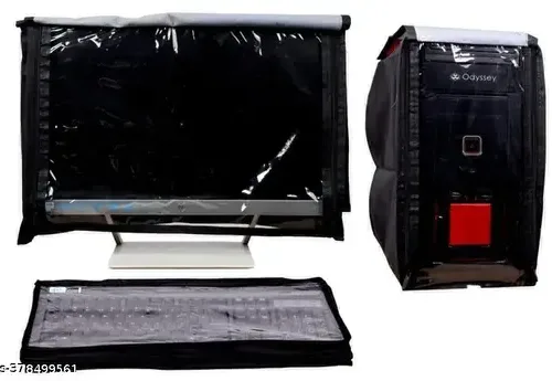 GUTSAV SALES ® COMPUTER COVER 3 SET COVER 24 INCH MONITER, KEYBOARD, CPU COVER 3 SET 24 INCH