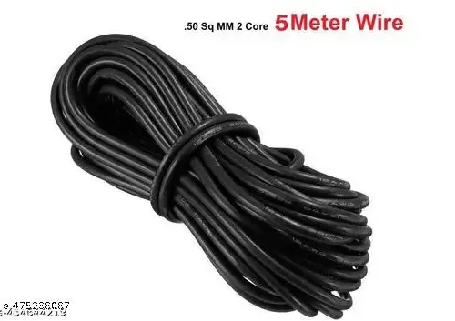 ZOREZA Cordnet Premium Insulated 2 Core Flexible Copper Wires & Cables for Home & Domestic Industrial Electric Wiring, Electric Wire 5 Meter Only