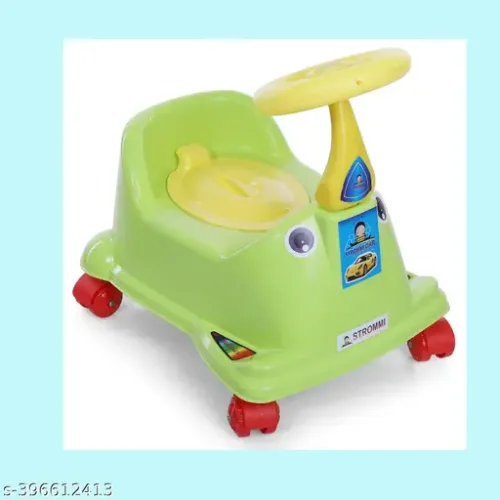 Car Style Baby Potty Seat with Wheel and Removable Tray for Kids, Wheel Potty Seat for Toddler With Wheel | KIDS Potty Seat For Boys/Girls / green