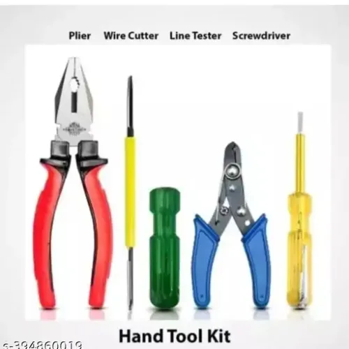 Veerman HTK4 Combo set 1 pcs Combinaion plier 1 pcs 2 in 1 screwdriver 1 pcs wire cutter 1 pcs Tester multicolor
