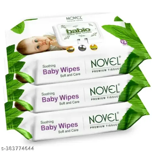 NOVEL Baby Wipes 72 Sheets pack of 3/with Lid