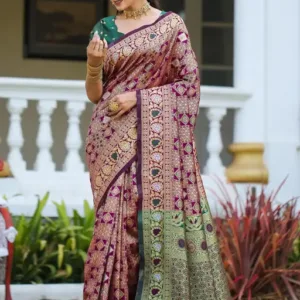 cotton silk jacquard with blouse