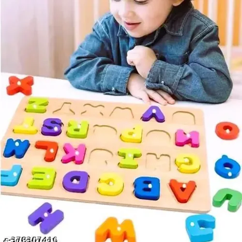 Woodzle Tray Game Magazine book Eduen Educational Creative learning A To Z English Alphabets Board Puzzle Baby learning toy Alphabet Pegs Puzcational Board Alphabet (Capital Letters) Puzzles Toys for Children Learning Toys Board Game