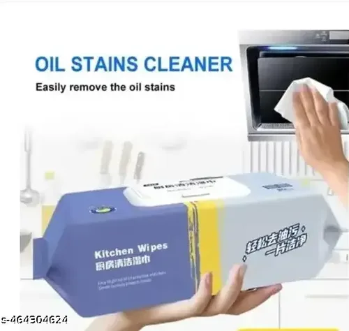 80 pcs Kitchen Cleaning Wipes | Strong Decontamination Kitchen Wipes | Disposables Kitchen Wet Wipes Household Cloth Towel For Removing Grease Stains And Cleaning Glass Table Wet Tissue Wipes (1pc's)
