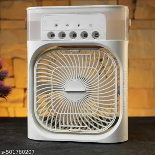 AZANIA Portable Air Conditioner Fan, Mini Evaporative Air Cooler with 7 Colors LED Light, 1/2/3 H Timer, 3 Wind Speeds and 3 Spray Modes for Your Desk, Nightstand, or Coffee Table