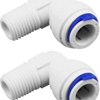 1/4 Inch Pump Elbow Fitting White Color Plastic Material Suitable For Domestic RO