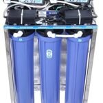 Aqua Sea Pure 100 LPH RO PLANT Commercial RO+UV+TDS+AUTO SHUT OFF water purifier 100 Liter Per Hour Blue Stainless steel Full Automatic with TDS Adjuster