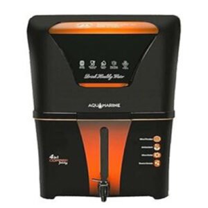 Aqua Marine 4 in 1 Copper RO Water Purifier with 10 Stage Purification Filtration, UV, UF, TDS Adjuster and 12 Liter Large Storage Tank, Suitable for all type of water supply
