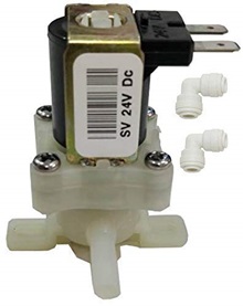 Wholer Solenoid Valve 24 Volt 2.5 Amp DC sv for All Type of RO Water Purifiers Black